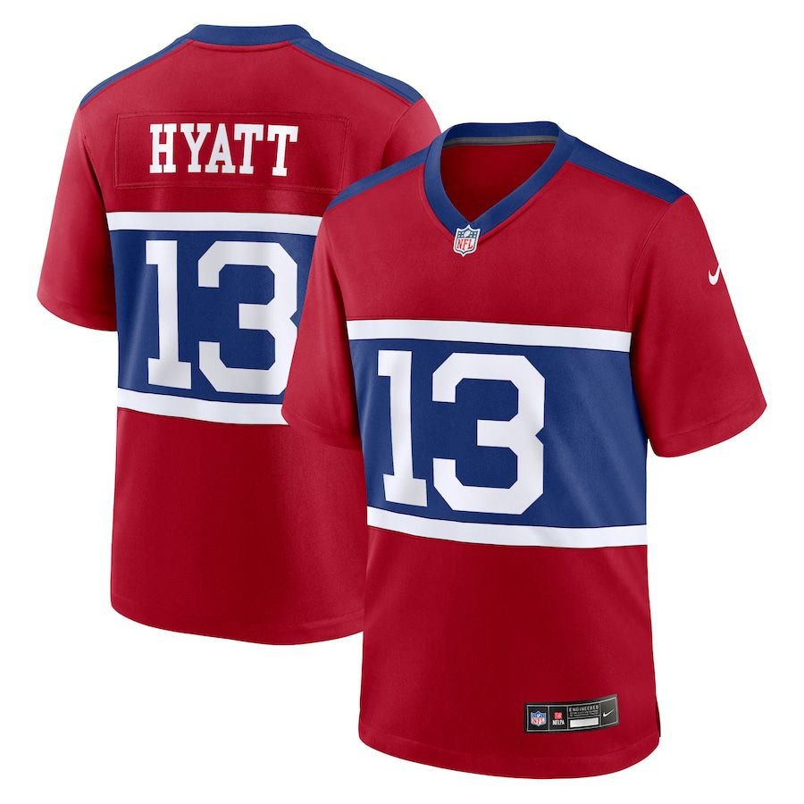 Men New York Giants #13 Jalin Hyatt Nike Century Red Alternate Player Game NFL Jersey